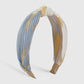 F4562 Literary retro tie-dye press pleated headband French fabric knotted sweet color contrast geometric headband female