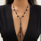 Jewelry Simple Open Peach Heart Chain Necklace Sweet Cool Dark Black Micro-inlaid Crescent Moon Tassel Necklace Female