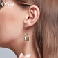 ins lock earrings female fashion punk simple metal lock earrings hip-hop earrings