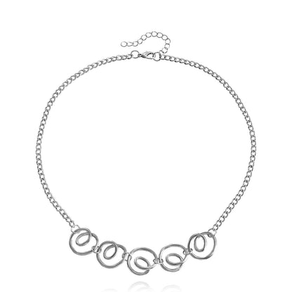 Jewelry Spiral Geometry Niche Design Sense Female Necklace Fashion Commuting Versatile Clavicle Chain Necklace