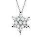 Temperament natural gemstone necklace silver-plated snowflake diamond necklace Christmas gift pendant sweater chain
