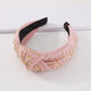 F372 trendy knotted wide-brimmed hair accessories fabric art diamond temperament headband literary retro press hair headband female