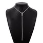 N198 Jewelry Claw Chain Full Diamond Trendy Luxury Necklace Y-shaped Retro Temperament Net Red Necklace Female