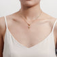 Jewelry simple single-layer back-shaped chain love pendant necklace female all-match necklace female niche design