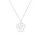 Popular Jewelry Pet Paw Dog Paw Animal Footprint Heart Pendant Necklace Clavicle Chain
