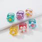 R579 Simple Ring Candy Color Flower Girl Heart Ring Resin Transparent Contrasting Color Geometric Jewelry