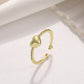 Ins diamond love ring female fashion personality creative geometric opening index finger ring heart-shaped couple ring