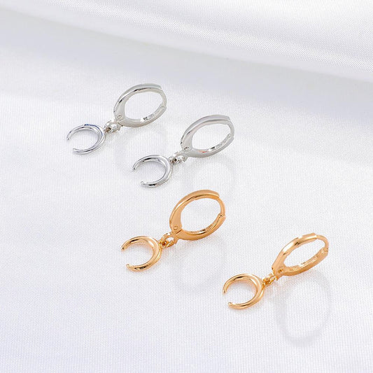 Moon earrings ins simple temperament metal crescent earrings earrings fashion personality earrings