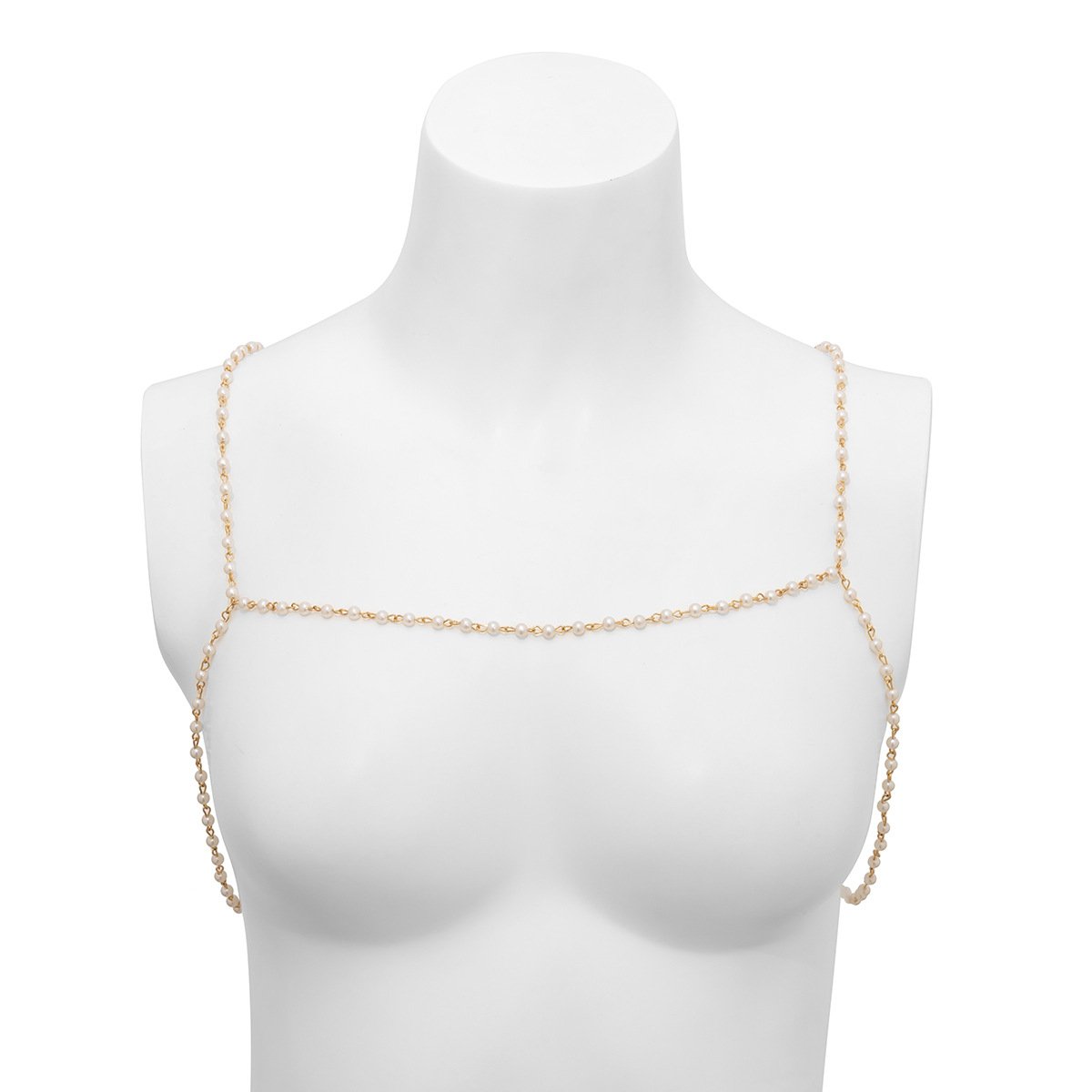 Jewelry Fashion Sexy Imitation Pearl Shoulder Necklace Simple Metal Ball Bead Chain Tassel Body Chain