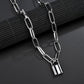 Jewelry Simple Punk Lock Pendant Necklace Fashion Personality Ladies Necklace