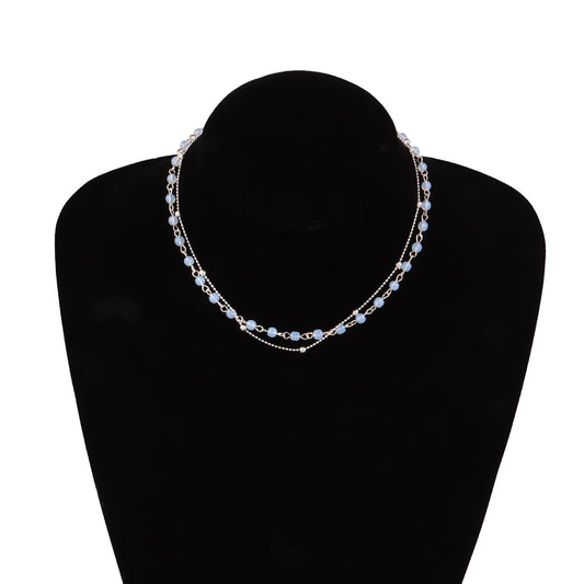 Ladies Simple Bead Accessory Clavicle Chain Necklace