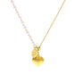 Ins Love Pearl Pull-out Necklace Fashion Light Luxury Niche Design Micro-inlaid Zircon Butterfly Sweater Chain