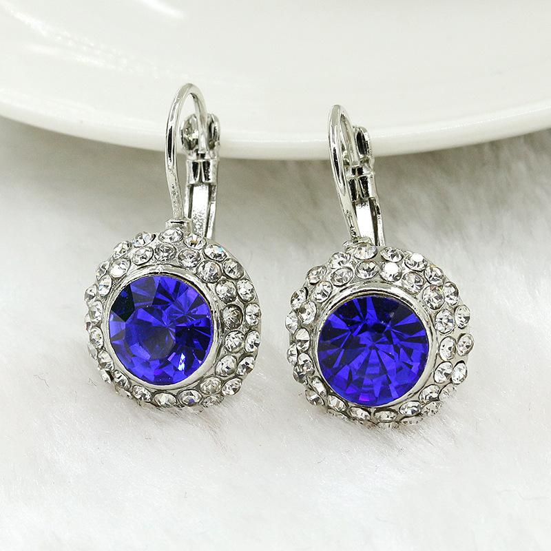 Jewelry Classic Moon River Earrings Diamond Round Versatile Earrings