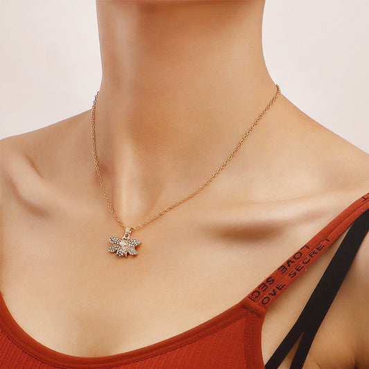 Jewelry Butterfly Necklace Sweater Chain Light Luxury Ins Fashion Advanced Design Necklace