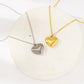 Love necklace ins design sense retro love collarbone chain female