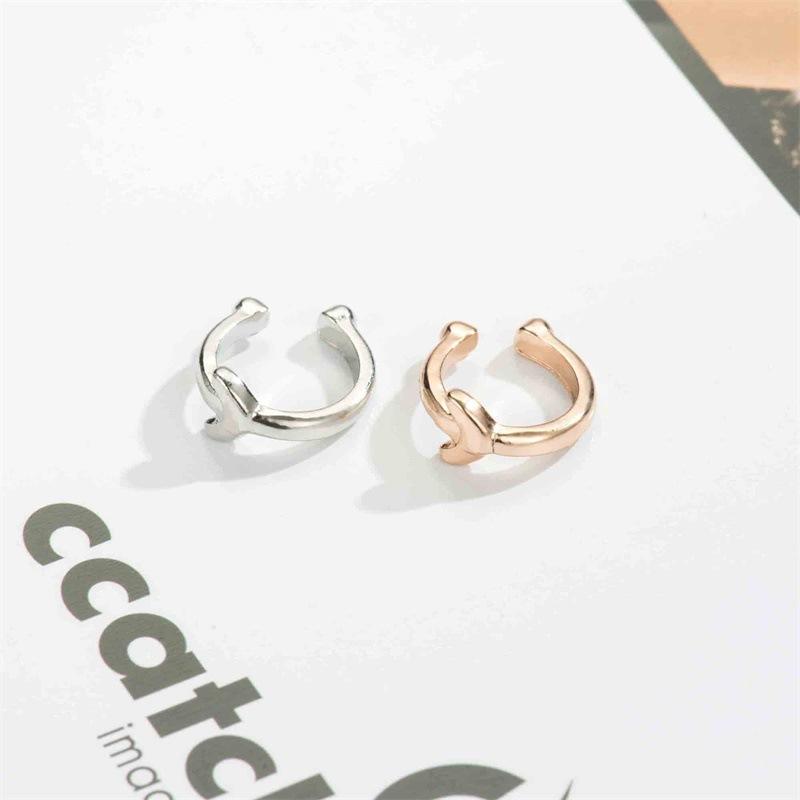 Simple moon ear clip literature and art cute small fresh single ear bone clip without ear piercing female all-match accessories