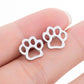 Cute cat footprint earrings ladies simple animal trinkets personalized bear paw dog paw earrings