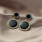 Ornament simple full diamond round temperament drop earrings women's fashion all-match flash diamond earrings jewelry