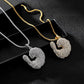 Jewelry Fashion Creative Shrimp Diamond Pendant Trend Full Diamond Hip Hop Necklace