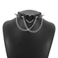 1313 Gothic chain choker necklace dark rivet PU necklace Harajuku punk necklace