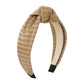 F4734 Exaggerated Internet celebrity geometric headband autumn and winter series PU leather knotted creative fashion color contrast headband