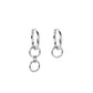 Wang Yibo's same style simple hoop earrings kid stainless steel circle earrings punk asymmetrical ear clips for men and women