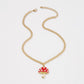 N8821 Simple single-layer necklace alloy drip oil mushroom creative collarbone chain temperament Internet celebrity fashion necklace
