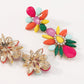 E19 Exaggerated color micro-inlaid rhinestone earrings retro elegant personality plate ethnic earrings female