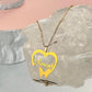 ins stainless steel hollow love necklace fashion creative English letter butterfly clavicle chain net red necklace