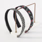 F5297 Retro Xiaoxiang color contrast temperament headband creative simple fashion fabric embroidery floral headband