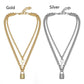 Retro Personality Variety of Chain Necklace Simple Temperament Lock Sweater Chain Necklace