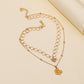 Niche round net creative three-dimensional bee pendant collarbone necklace fashion double layered honeycomb necklace