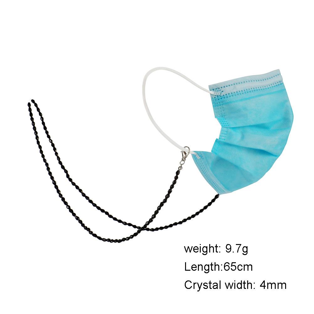 Mask Lanyard Anti-lost Artifact Personalized Drop Shape Beaded Crystal Mask Hanging Chain Fashion Glasses Chain