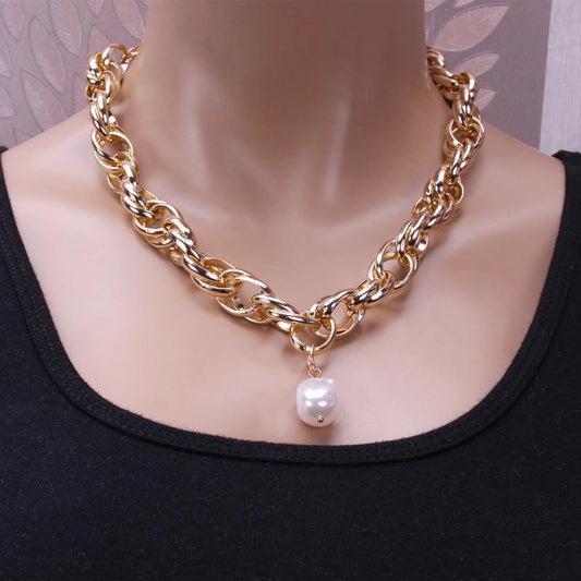 Necklace Punk Retro Short Necklace Women's Baroque Necklace Bracelet