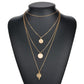 Jewelry Personality Creative Round Retro Cross Necklace Simple Multilayer Necklace Clavicle Chain