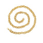 Fashion Men's Hip Hop Necklace Trend 1.6 Flat Flower Fake Twist Iron Chain Single Chain Jewelry