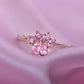 Cute Cartoon Opening Adjustable Cat Claw Cat Footprint Zircon Ring Female Electroplated Silver Animal Copper Jewelry