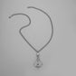 Trendy and domineering stainless steel cupid's arrow pearl pendant titanium steel fashion three-dimensional aesthetic necklace