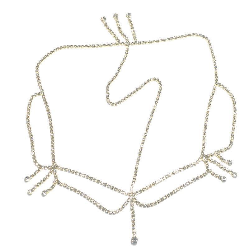 New Rhinestone Hair Accessories Tassel Hair Chain Catwalk Jewelry Forehead Pendant Bridal Headwear hairaccessories
