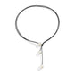 Jewelry Versatile Geometric Niche Wax Thread Necklace Simple Double Layer Imitation Pearl Adjustment Necklace Women