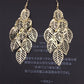 Hollow out leaf string ladies exaggerated long earrings earrings exaggerated earrings Christmas trinkets