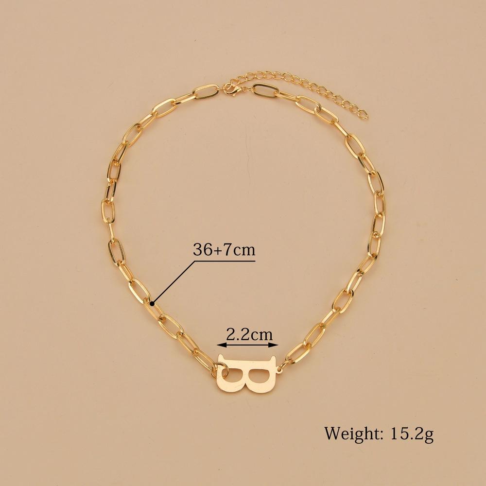 Fashion Simple Letter B Necklace Clavicle Chain Choker Ladies Accessories