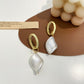 French light luxury Baroque special-shaped pearl earrings ins fashion temperament niche design irregular pearl earrings