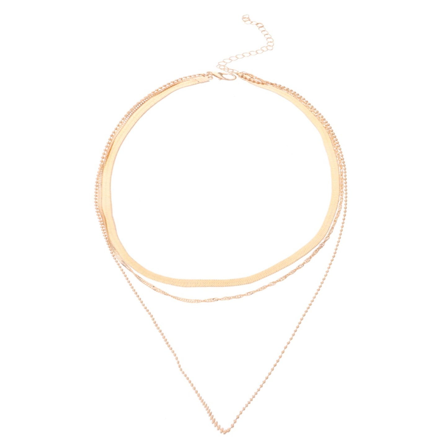 Jewelry Snake Bone Beads Multilayer Necklace Female Simple Fashion Personality Alloy Necklace