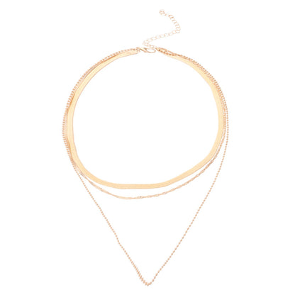 Jewelry Snake Bone Beads Multilayer Necklace Female Simple Fashion Personality Alloy Necklace
