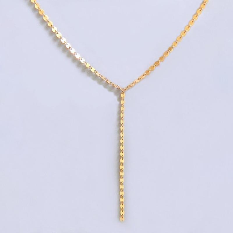 Ladies Simple Handmade Chain Disc Necklace Support Mixed Batch
