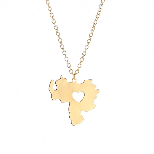 jewelry venezuela map necklace female pendant necklace