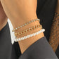 Jewelry temperament cold pearl chain multi-layer bracelet hip-hop geometric ring diamond jewelry