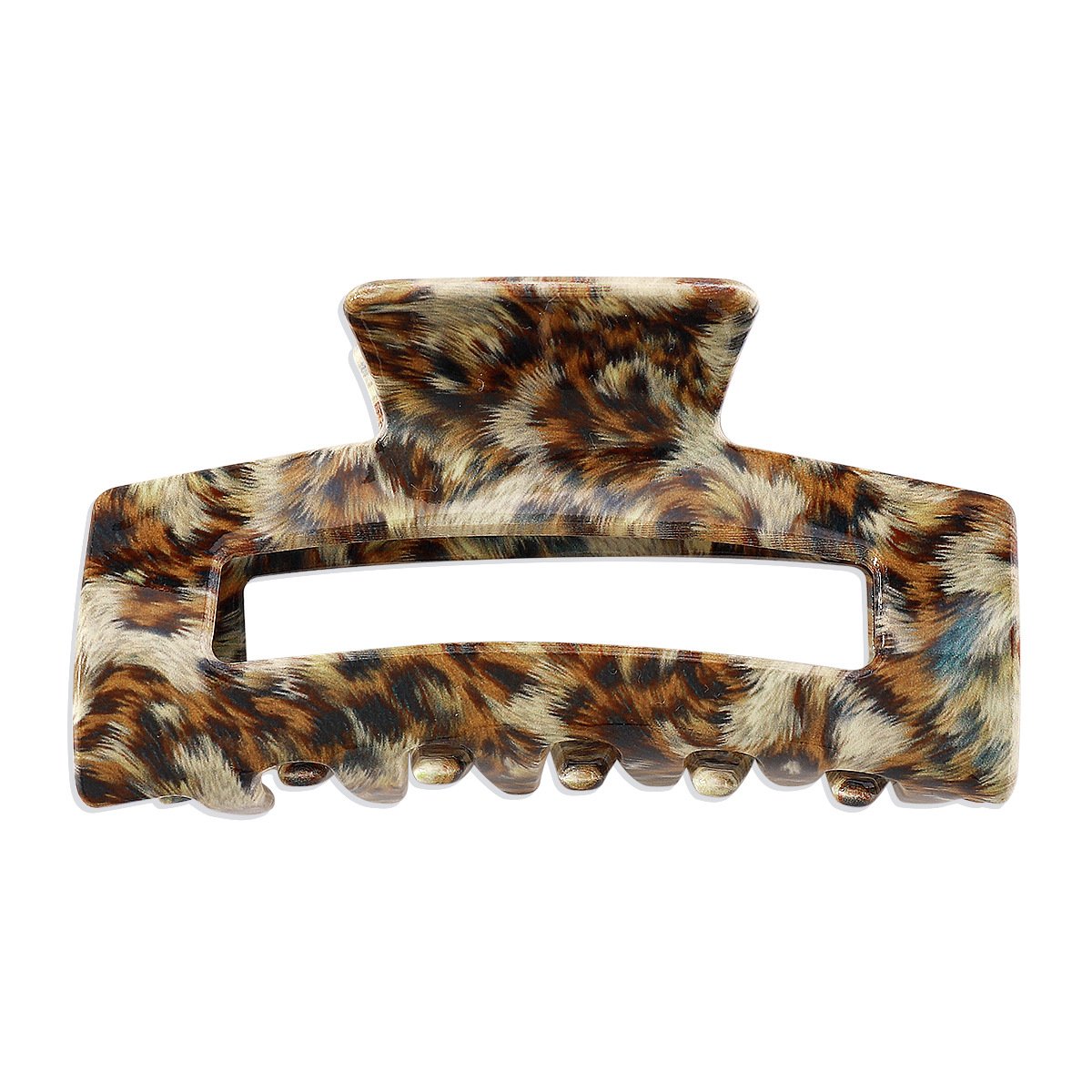 F4294 Exaggerated Striped Resin Clip French Light Luxury Lazy Fashion Medium Ponytail Hair Clip
