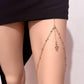 Jewelry Metal Snake Rhinestone Tassel Thigh Chain Feminine Stretch Double Layer Leg Chain Body Chain